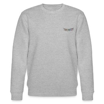 Wimpel Girlande YAY _colored - Stanley/Stella Unisex Bio-Sweatshirt CHANGER  - Grau meliert - Vorne - Nik (191cm) & Marisol (170cm)