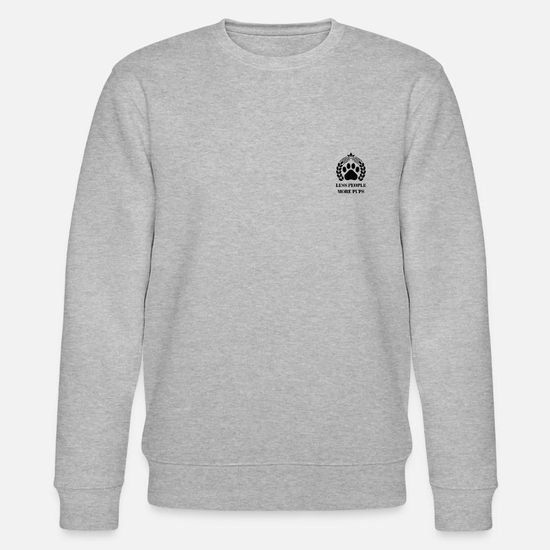 less people more pups - Stanley/Stella Unisex Bio-Sweatshirt CHANGER  - Grau meliert