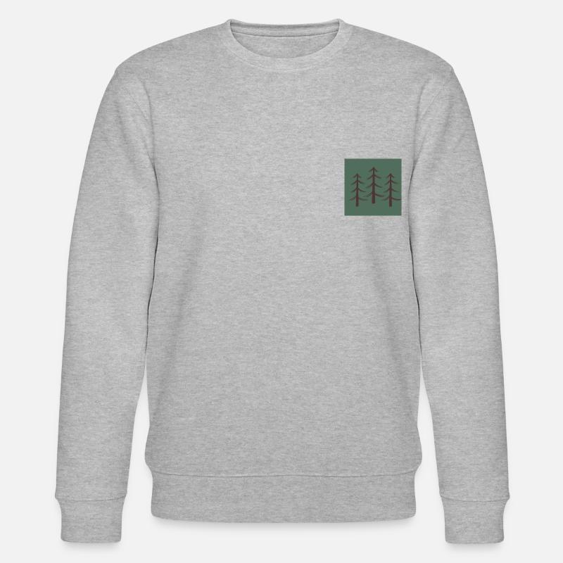 Bäume an der Brust - Stanley/Stella Unisex Bio-Sweatshirt CHANGER - Grau meliert