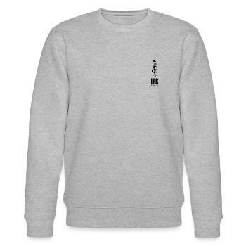 THE LFG – LET’S F@#?ING GO – black - Stanley/Stella Unisex Bio-Sweatshirt CHANGER  - Grau meliert - Vorne - Nik (191cm) & Marisol (170cm)