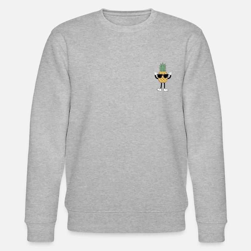 T-Shirt Ananas Cooles Logo - Stanley/Stella Unisex Bio-Sweatshirt CHANGER  - Grau meliert
