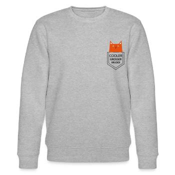 Cooler großer Bruder- Fuchs - Stanley/Stella Unisex Bio-Sweatshirt CHANGER  - Grau meliert - Vorne - Nik (191cm) & Marisol (170cm)