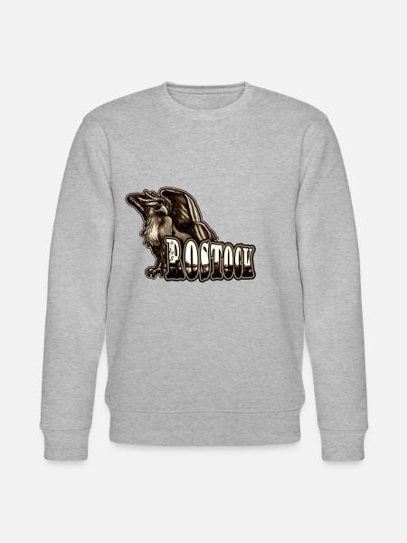 Rostock Sepia Griffin | Yolo konstverk - Ekologisk sweatshirt CHANGER unisex från Stanley/Stella - gråmelerad