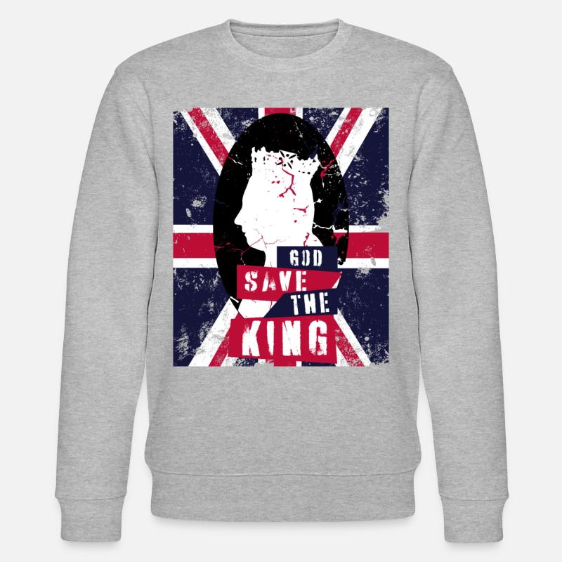 God save the King - Stanley/Stella Unisex Bio-Sweatshirt CHANGER  - Grau meliert