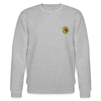Scallop - Stanley/Stella CHANGER Unisex Organic Sweatshirt - heather grey - Front - Nik (191cm) & Marisol (170cm)
