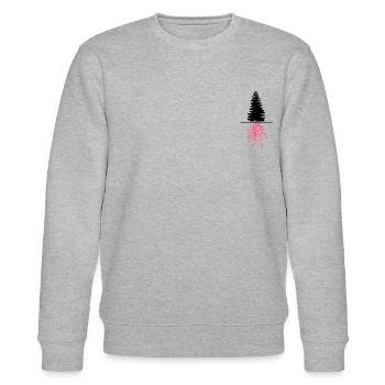 Meer und Berg - Kiefer und Korallen - Stanley/Stella Unisex Bio-Sweatshirt CHANGER  - Grau meliert - Vorne - Nik (191cm) & Marisol (170cm)