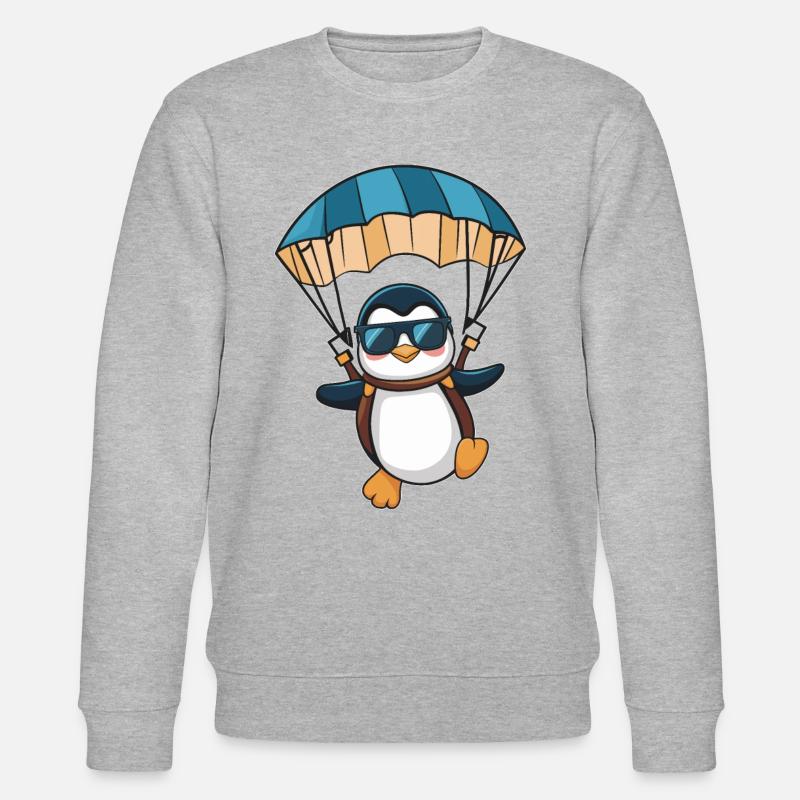 Pingouin cool avec parachute - Sweat bio CHANGER Stanley/Stella Unisexe - gris chiné