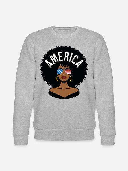 Amerika Afro - Stanley/Stella Unisex Bio-Sweatshirt CHANGER - Grau meliert