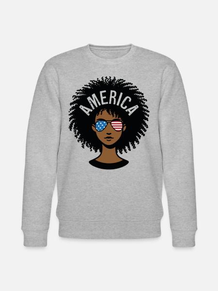Amerika Afro - Stanley/Stella Unisex Bio-Sweatshirt CHANGER  - Grau meliert