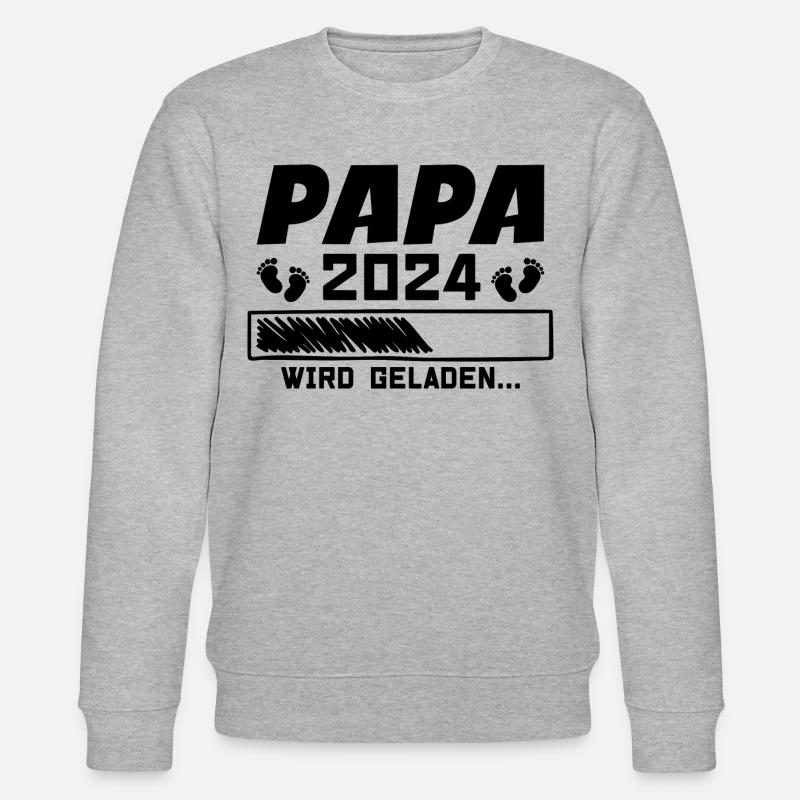Dad 2024 Dad-to-be Loading 2024 - Stanley/Stella CHANGER Unisex Organic Sweatshirt - heather grey