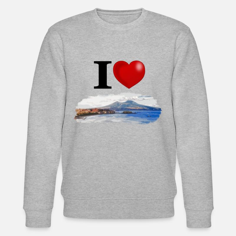 Ich liebe Neapel - Stanley/Stella Unisex Bio-Sweatshirt CHANGER  - Grau meliert