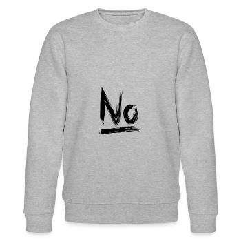 No oder No T-Shirt. Einfach mal No sagen! - Stanley/Stella Unisex Bio-Sweatshirt CHANGER  - Grau meliert - Vorne - Nik (191cm) & Marisol (170cm)
