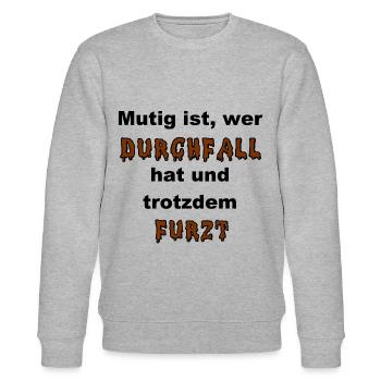 Durchfall und Furzen - Stanley/Stella Unisex Bio-Sweatshirt CHANGER  - Grau meliert - Vorne - Nik (191cm) & Marisol (170cm)