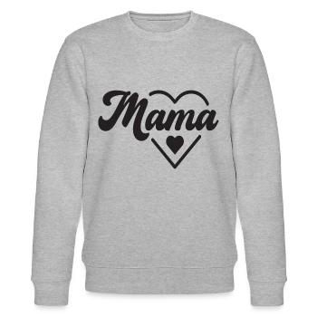 Mama Motif | Mother's Day or birthday gift - Stanley/Stella CHANGER Unisex Organic Sweatshirt - heather grey - Front - Nik (191cm) & Marisol (170cm)