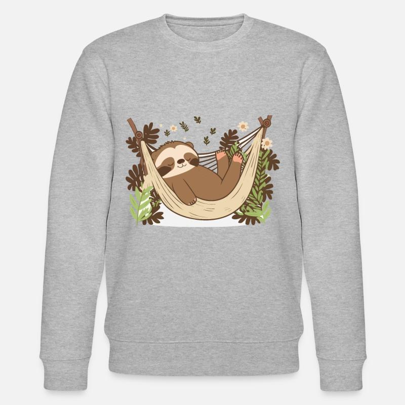 Faultier Leben - Stanley/Stella Unisex Bio-Sweatshirt CHANGER  - Grau meliert