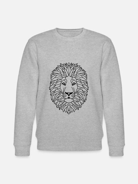 Lion Geometric - Stanley/Stella CHANGER Unisex Organic Sweatshirt - heather grey