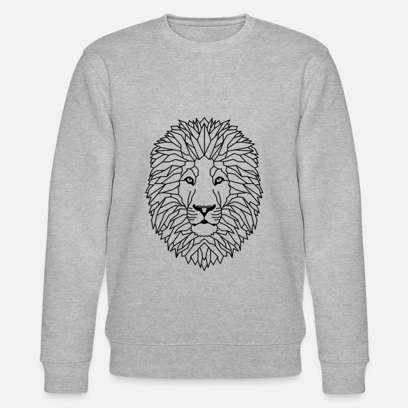 Löwe Geometric - Stanley/Stella Unisex Bio-Sweatshirt CHANGER  - Grau meliert