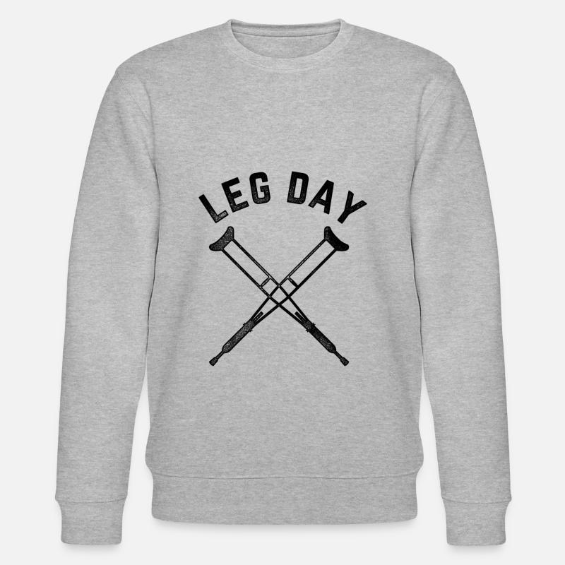 Leg Day Gift Idea - Stanley/Stella CHANGER Unisex Organic Sweatshirt - heather grey