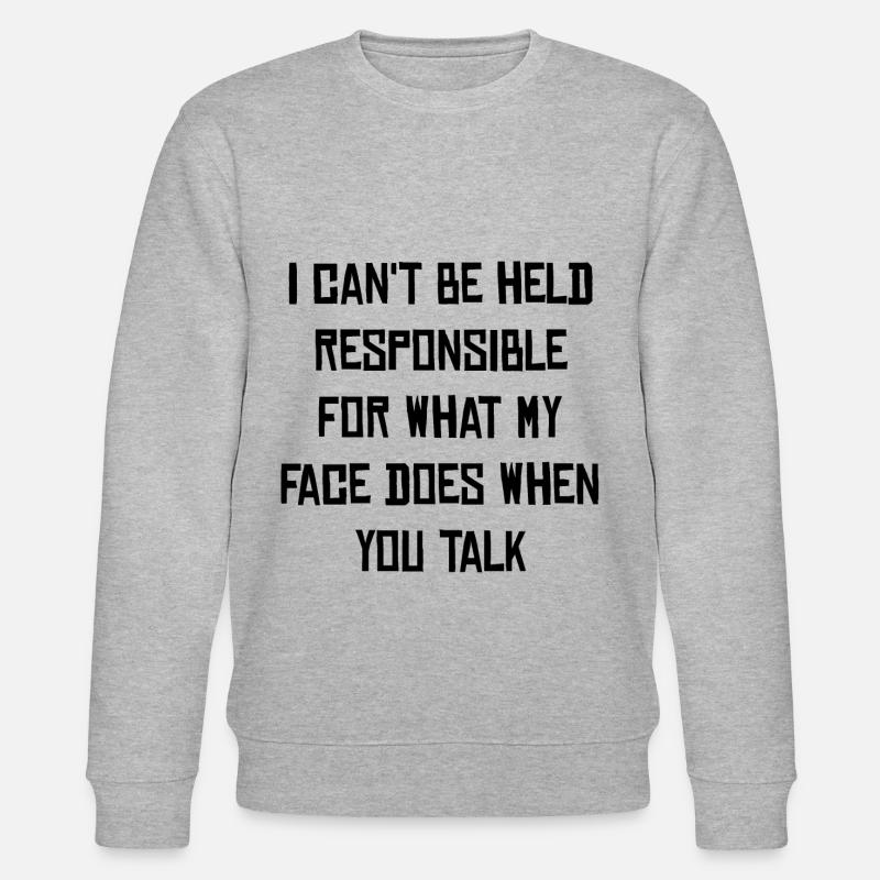 Sarkastischer Spruch - Stanley/Stella Unisex Bio-Sweatshirt CHANGER  - Grau meliert