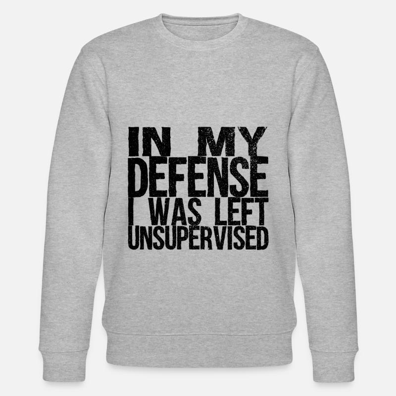 J’étais sans surveillance idée cadeau - Sweat bio CHANGER Stanley/Stella Unisexe - gris chiné