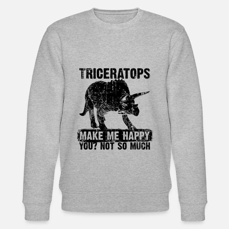 Triceratops - Stanley/Stella Unisex Bio-Sweatshirt CHANGER  - Grau meliert