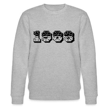 1983 Geburtsjahr Geschenk - Stanley/Stella Unisex Bio-Sweatshirt CHANGER  - Grau meliert - Vorne - Nik (191cm) & Marisol (170cm)