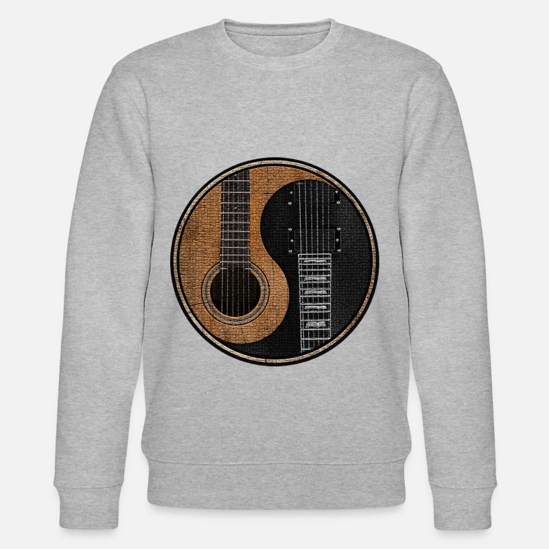 Guitar E Guitar Yin Yang - Stanley/Stella CHANGER Unisex Organic Sweatshirt - heather grey