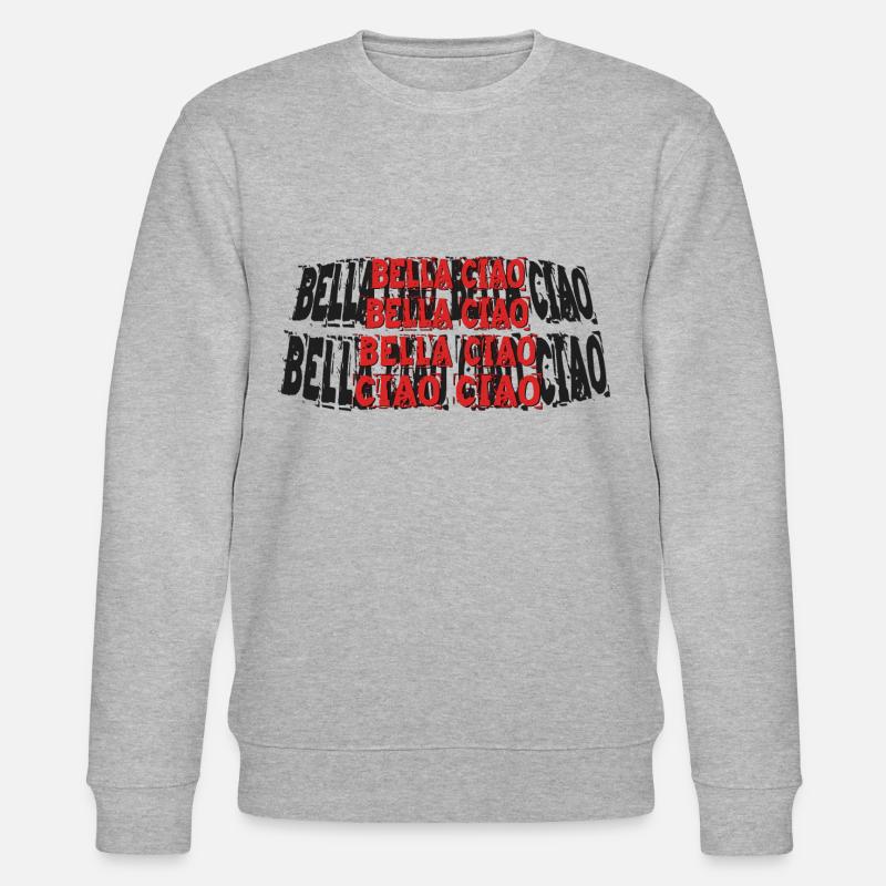 oh bella ciao partisanenlied - Stanley/Stella Unisex Bio-Sweatshirt CHANGER  - Grau meliert