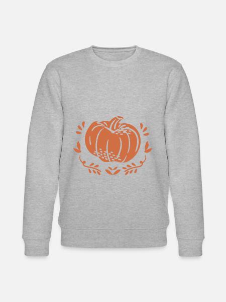 Pumpkin - Stanley/Stella CHANGER Unisex Organic Sweatshirt - heather grey