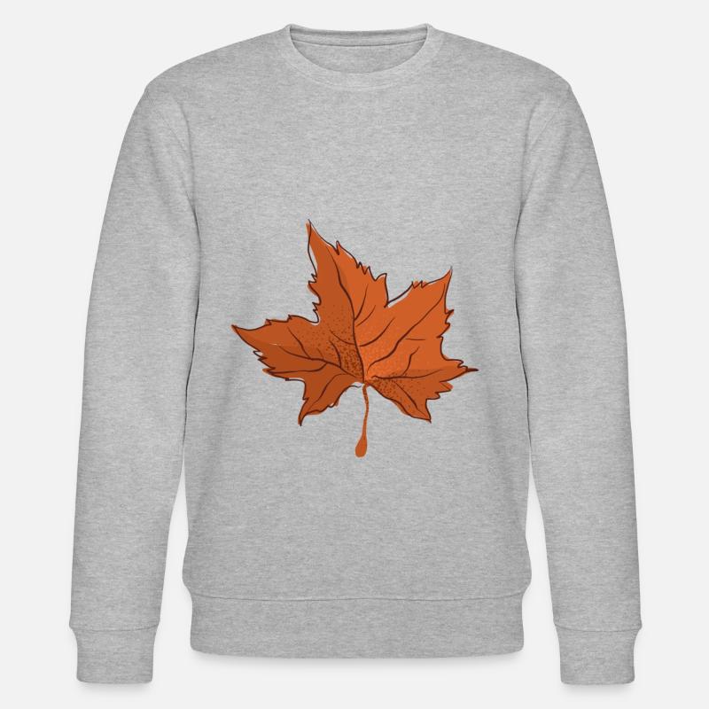 Herbstblatt Herbst Blatt - Stanley/Stella Unisex Bio-Sweatshirt CHANGER  - Grau meliert