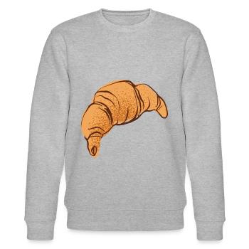 Croissant - Sweat bio CHANGER Stanley/Stella Unisexe - gris chiné - Devant - Nik (191cm) & Marisol (170cm)