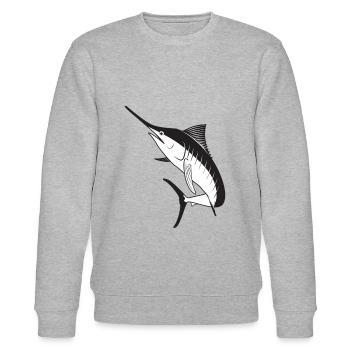 Schwertfisch - Stanley/Stella Unisex Bio-Sweatshirt CHANGER  - Grau meliert - Vorne - Nik (191cm) & Marisol (170cm)