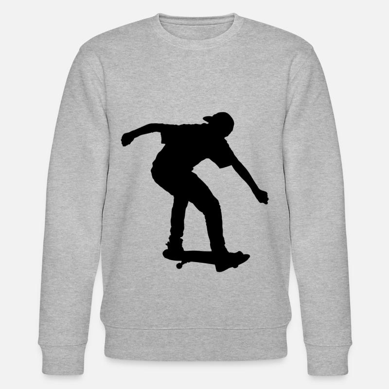 Skateboard - Stanley/Stella Unisex Bio-Sweatshirt CHANGER  - Grau meliert