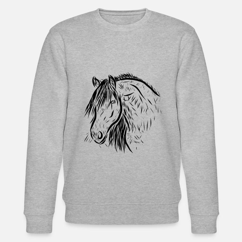 Pferd - Stanley/Stella Unisex Bio-Sweatshirt CHANGER  - Grau meliert