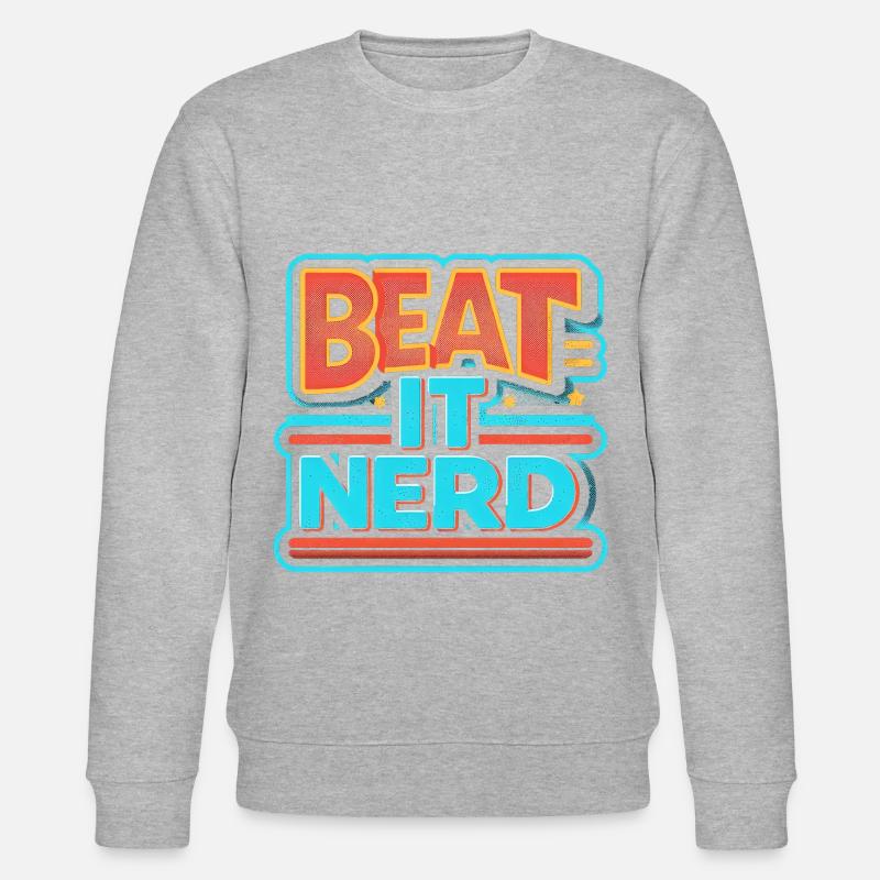 Beat it Nerd 8 - Stanley/Stella Unisex Bio-Sweatshirt CHANGER  - Grau meliert