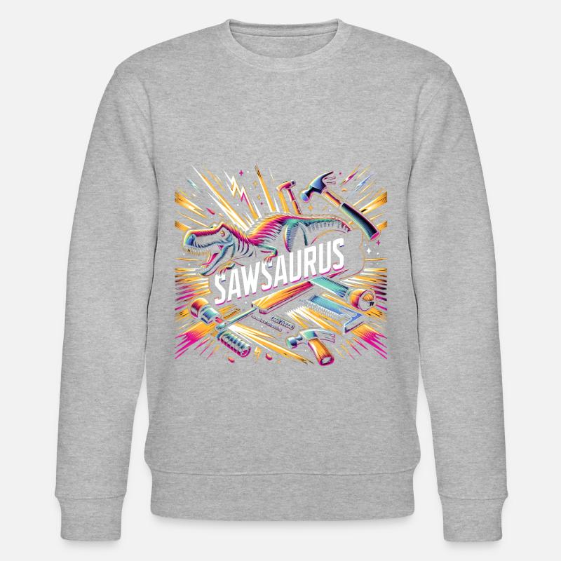 Sawsaurus 7 - Stanley/Stella Unisex Bio-Sweatshirt CHANGER  - Grau meliert