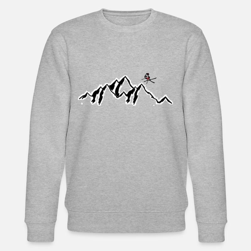 freeskier mountain - Stanley/Stella Unisex Bio-Sweatshirt CHANGER  - Grau meliert