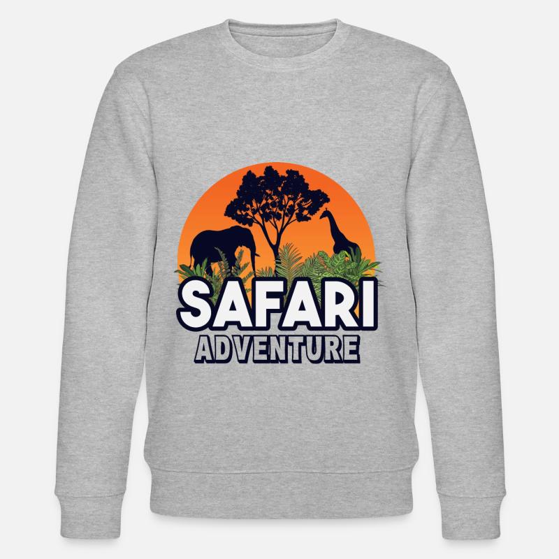 Safari Big five - Stanley/Stella Unisex Bio-Sweatshirt CHANGER  - Grau meliert
