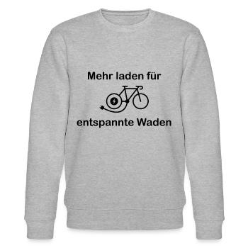 Mehr Laden für entspannte Waden - Stanley/Stella Unisex Bio-Sweatshirt CHANGER  - Grau meliert - Vorne - Nik (191cm) & Marisol (170cm)