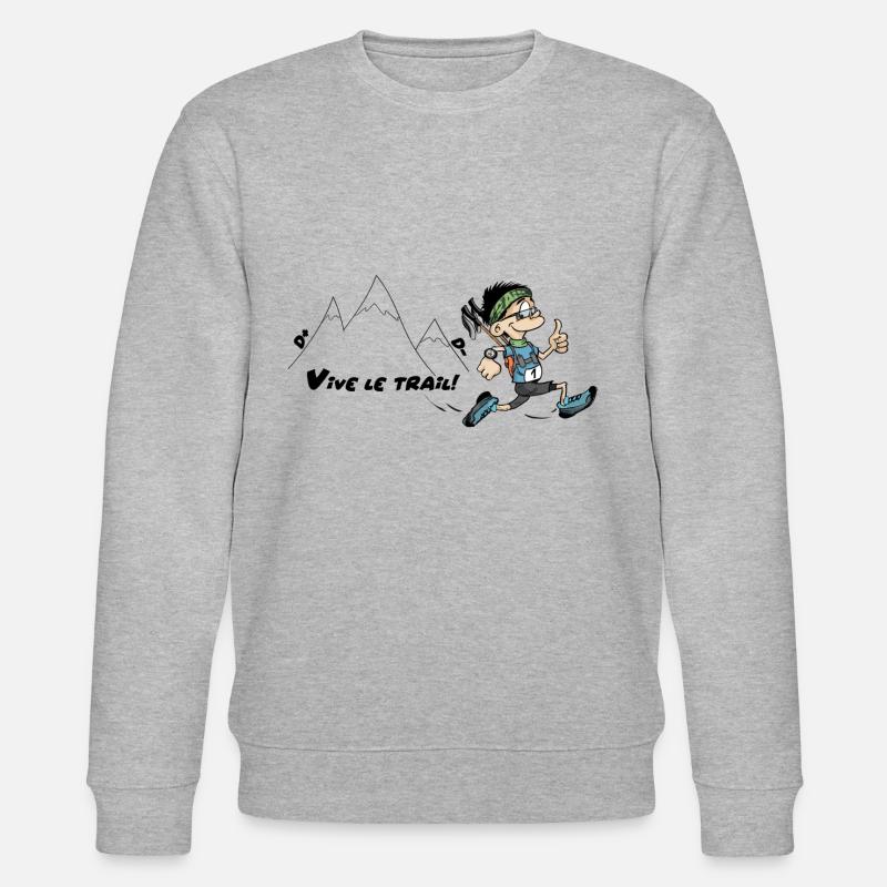 Trailrunning ist ein Super-Ultra-Trailrunner - Stanley/Stella Unisex Bio-Sweatshirt CHANGER - Grau meliert