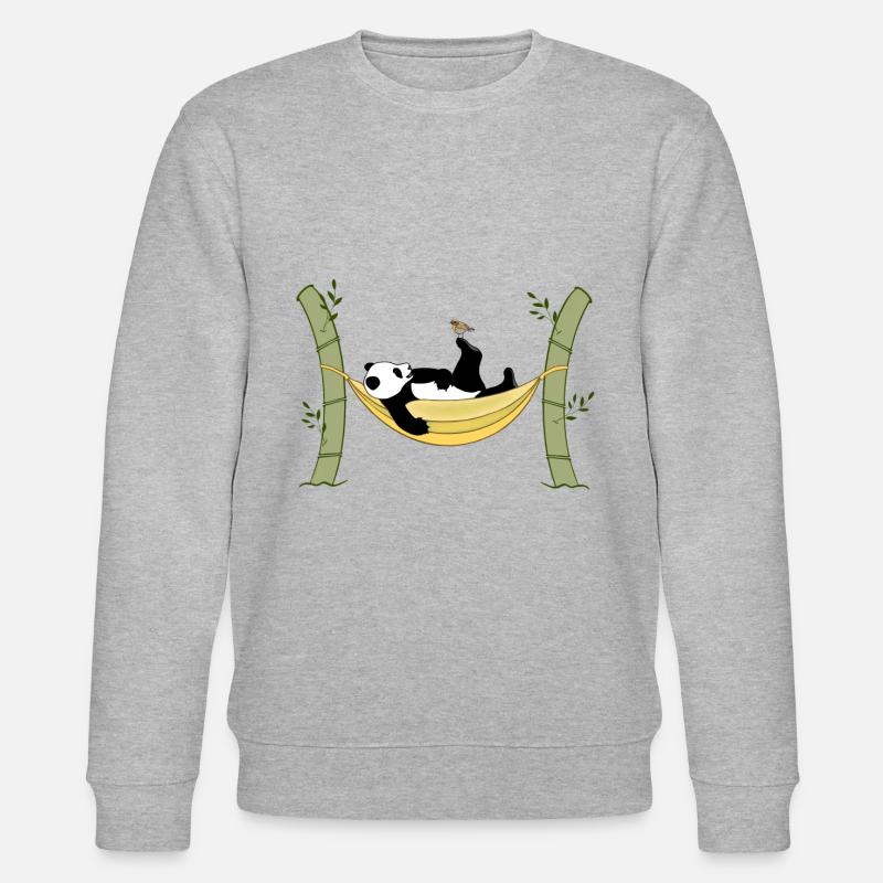 Panda-Nickerchen - Stanley/Stella Unisex Bio-Sweatshirt CHANGER  - Grau meliert