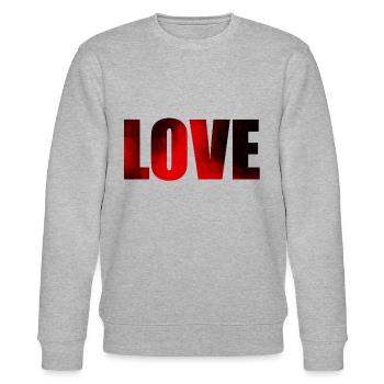 Love wedding engagement - Stanley/Stella CHANGER Unisex Organic Sweatshirt - heather grey - Front - Nik (191cm) & Marisol (170cm)