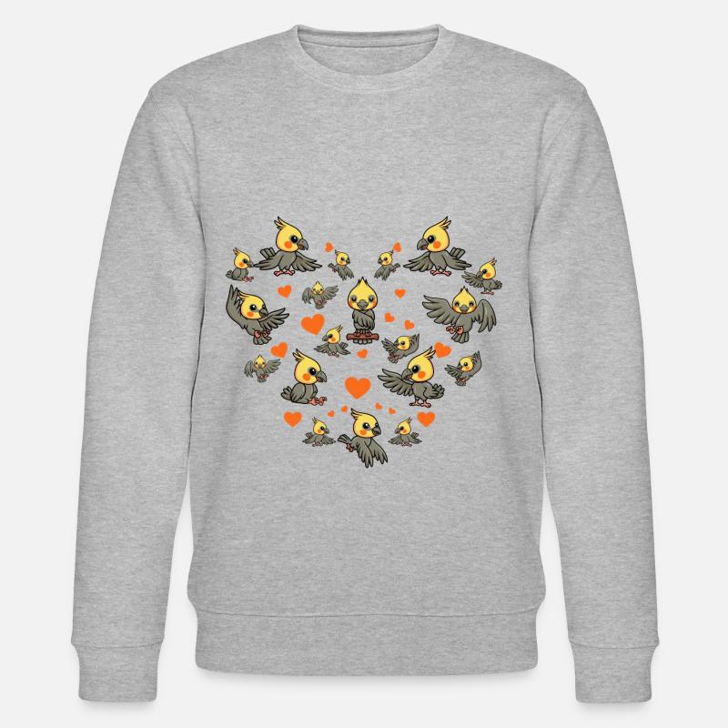 Nymphensittich - Stanley/Stella Unisex Bio-Sweatshirt CHANGER  - Grau meliert