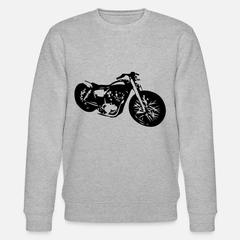 altes Motorrad - Stanley/Stella Unisex Bio-Sweatshirt CHANGER  - Grau meliert