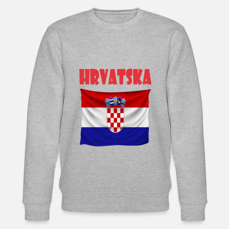 Kroatien Design - Stanley/Stella Unisex Bio-Sweatshirt CHANGER  - Grau meliert