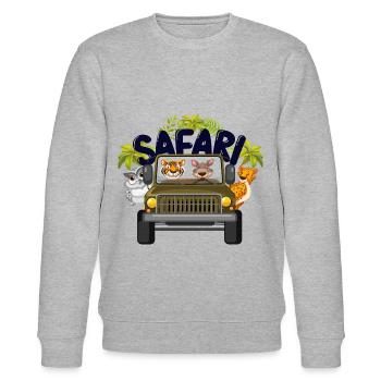 Safari Big five - Stanley/Stella Unisex Bio-Sweatshirt CHANGER  - Grau meliert - Vorne - Nik (191cm) & Marisol (170cm)