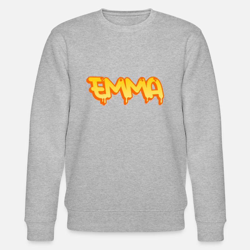 Graffiti Name Emma - Stanley/Stella Unisex Bio-Sweatshirt CHANGER  - Grau meliert