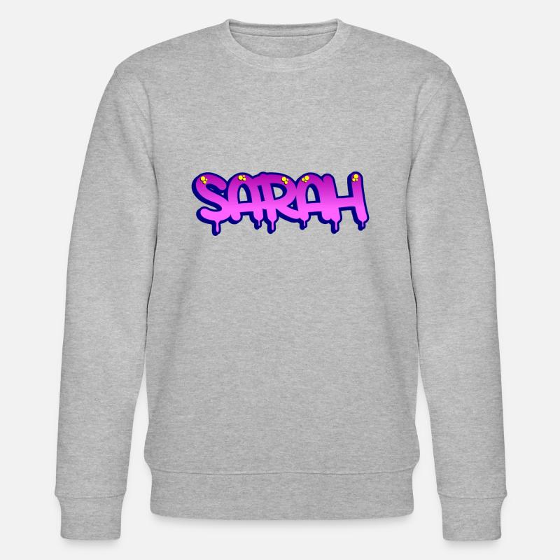 Graffiti Name Sarah - Stanley/Stella Unisex Bio-Sweatshirt CHANGER  - Grau meliert