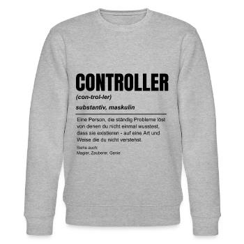 Finanz Controller Rechnungswesen Beruf Idee - Stanley/Stella Unisex Bio-Sweatshirt CHANGER  - Grau meliert - Vorne - Nik (191cm) & Marisol (170cm)