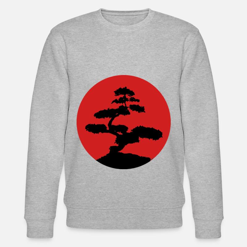 Bonsai Asien - Stanley/Stella Unisex Bio-Sweatshirt CHANGER  - Grau meliert